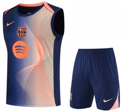 26-27 Barcelona Orange&Royal Blue Thailand Soccer Vest Training Uniform-418