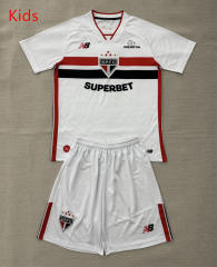 26-27 São Paulo FC Home White Kids/Youth Soccer Uniform-AY