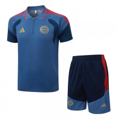26-27 Bayern München Royal Blue Thailand Polo Uniform-815
