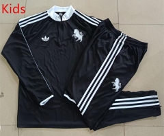 26-27 Juventus Black Kids/Youth Soccer Tracksuit-815