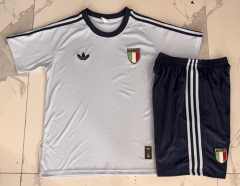 26-27 Italy Light Blue Short-Sleeve Thailand Soccer Tracksuit-815