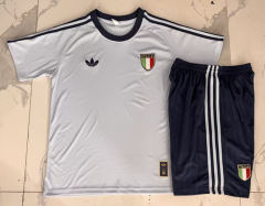 26-27 Italy Light Blue Short-Sleeve Thailand Soccer Tracksuit-815