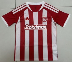 (S-4XL) 26-27 Olympiacos F.C. Home Red&White Thailand Soccer Jersey AAA-8025