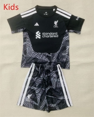 2026-27 Liverpool Goalkeeper Black Kids/Youth Soccer Uniform-AY