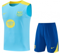 25-26 Barcelona Sky Blue Thailand Soccer Training Vest Uniform-418