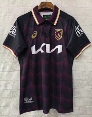 (S-7XL) 2026-27 Mustang urple&Red Thailand Rugby Shirt