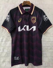 (S-7XL) 2026-27 Mustang urple&Red Thailand Rugby Shirt