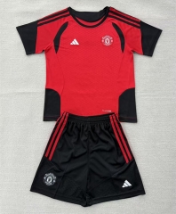 26-27 Manchester United Red&Black Training Soccer Uniform-AY