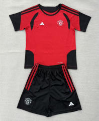 26-27 Manchester United Red&Black Training Soccer Uniform-AY