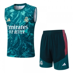 26-27 Real Madrid Green Thailand Soccer Vest Tracksuit-815