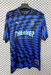 (S-4XL) 26-27 Collaboration version Argentina Blue&Black Thailand Soccer Jersey AAA-2044