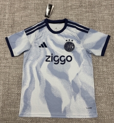 (S-4XL) 26-27 Ajax Second Away Light Blue Thailand Soccer Jersey AAA-4506
