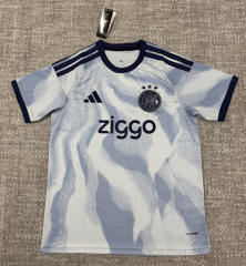 (S-4XL) 26-27 Ajax Second Away Light Blue Thailand Soccer Jersey AAA-4506