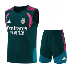 26-27 Real Madrid Dark Green Training Vest Soccer Uniform-4627