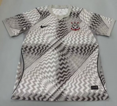 (S-4XL) 26-27 Corinthians Goalkeeper Light Grey Thailand Soccer Jersey AAA-5668