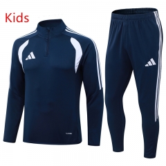 26-27 Adidas Royal Blue Kids/Youth Soccer Tracksuit-411