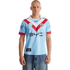 2026 Roosters Light Blue Thailand Rugby Shirt