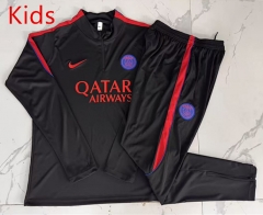 26-27 Paris SG Black Kids/Youth Soccer Tracksuit-815