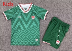 26-27 Iraq Away Green Kid/Youth Soccer Uniform-7809
