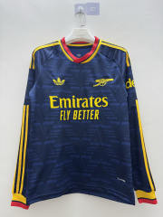 (S-4XL) 26-27 Arsenal Away Royal Blue Thailand Soccer LS Jersey AAA-9268