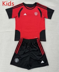 26-27 Manchester United Red&Black Training Kids/Youth Soccer Uniform-AY