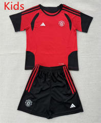 26-27 Manchester United Red&Black Training Kids/Youth Soccer Uniform-AY