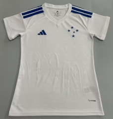 26-27 Cruzeiro EC Away White Women Thailand Soccer Jersey AAA-5668
