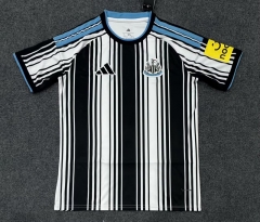 (S-4XL) 26-27 Newcastle United Home White&Black Thailand Soccer Jersey AAA-2483