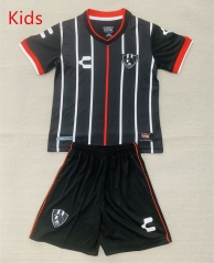 26-27 Club de Cuervos Away Black Kids/Youth Soccer Uniform-AY