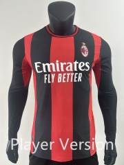 Player Version 26-27 AC Milan Home Red&Black LS Thailand Soccer Jersey AAA-0871