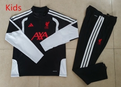 26-27 Liverpool Black Kids/Youth Thailand Soccer Tracksuit-GDP