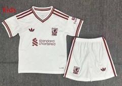 26-27 Liverpool Away White Kids/Youth Soccer Uniform-6149