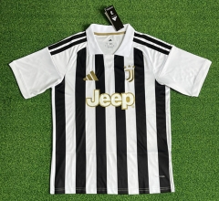 (S-4XL) 26-27 Juventus Home Black&White Thailand Soccer Jersey AAA-403