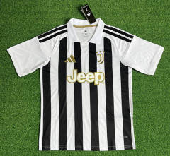 (S-4XL) 26-27 Juventus Home Black&White Thailand Soccer Jersey AAA-403