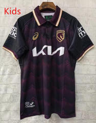 (16-26) 2026 Mustang Purple Red Thailand Kids/Youth Rugby Shirt