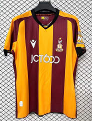 (S-4XL) 26-27 Bradford City Home Yellow&Maroon Thailand Soccer Jersey AAA-2044
