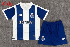 26-27 Porto Home White Blue Kids/Youth Soccer Uniform-2353
