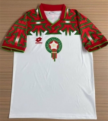 Retro Version 94-95 Morocco 2nd Away Red White Thailand Soccer Jersey AAA-6895