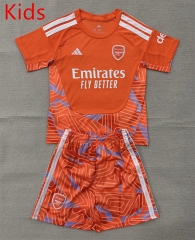26-27 Arsenal Goalkeeper Orange Kids/Youth Soccer Uniform-AY