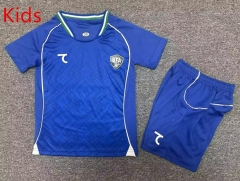 26-27 Uzbekistan Home Blue Kid/Youth Soccer Uniform-7809