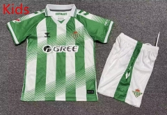 26-27 Real Betis Home White&Green Kids/Youth Soccer Unifrom-7809