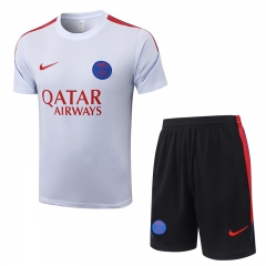 26-27 Paris SG White Thailand Short Soccer Tracksuit-815
