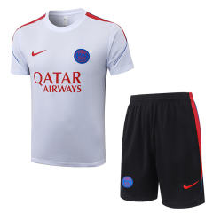 26-27 Paris SG White Thailand Short Soccer Tracksuit-815