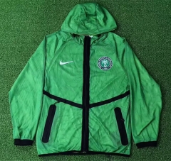 2026-2027 Nigeria Green Single-Sided Wear Thailand Trench Coats with Hat-2044