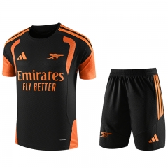 26-27 Arsenal Black Short-Sleeve Thailand Soccer Tracksuit-GDP