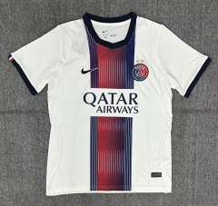 (S-4XL) 26-27 With 2 Stars Paris Away White Thailand Soccer Jersey AAA-2353