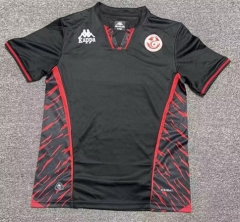 (S-4XL) 26-27 Tunisia 2nd Away Black Thailand Soccer Jersey AAA-8025