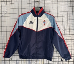 Retro Version 98-99 Celta de Vigo Cyan Waterproof Thailand Trench Coats-8268