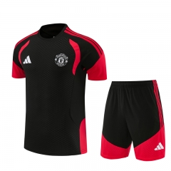 26-27 Manchester United Black Black Thailand Soccer Training Uniform-4627