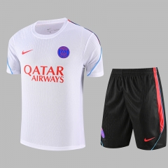 26-27 Paris SG White Thailand Short Soccer Tracksuit-GDP